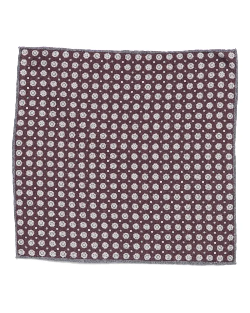 Eleventy Einstecktuch mit geometrischem Print - Rot Rot