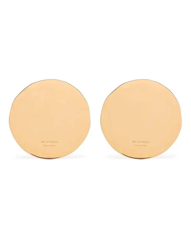 Jil Sander Ohrringe mit Logo - Gold Gold