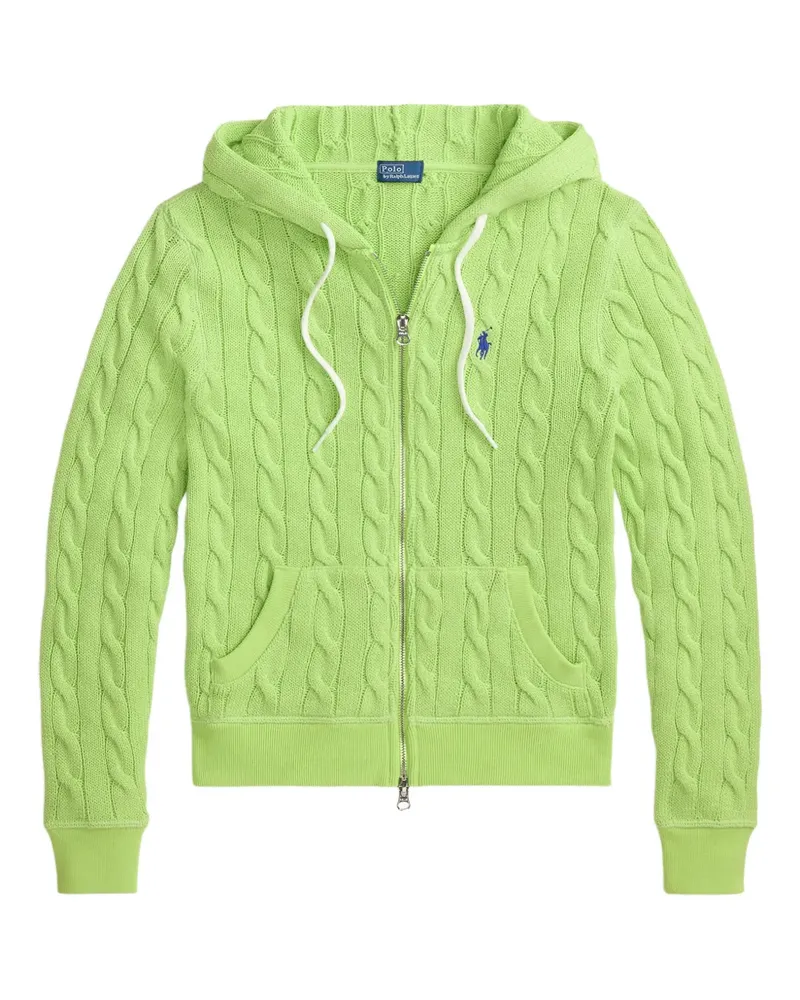 Ralph Lauren Kapuzenjacke mit Zopfmuster - Grün Grün
