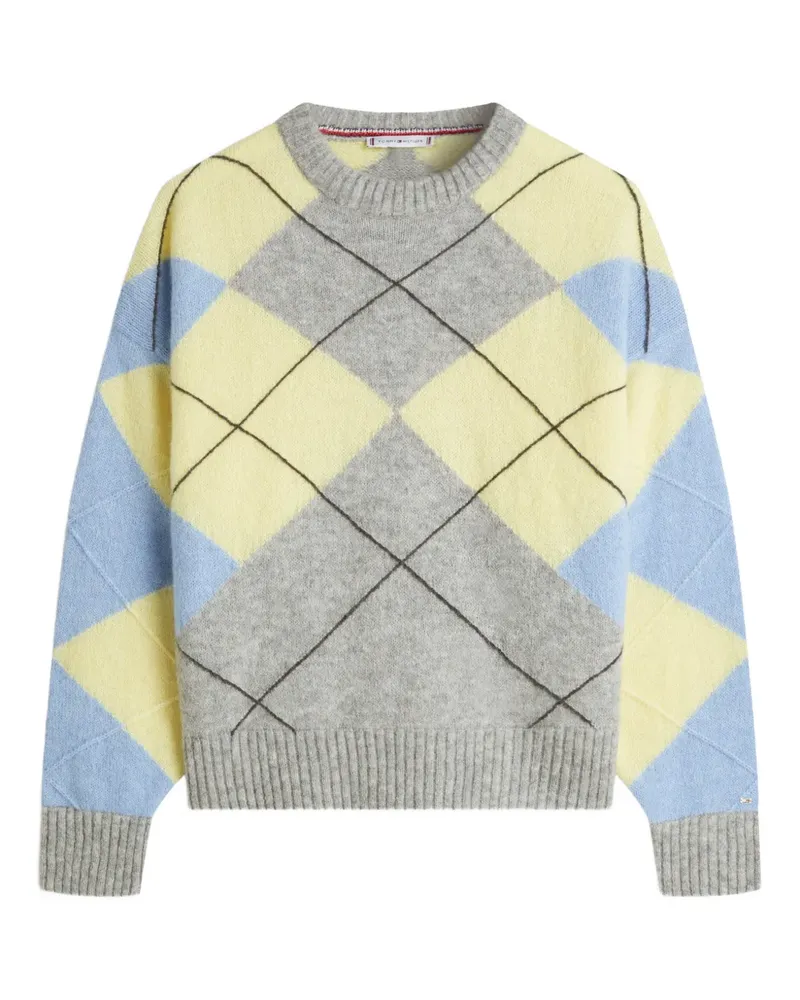 Tommy Hilfiger argyle sweater - Grau Grau