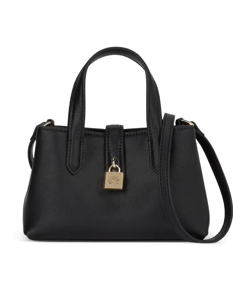 Karl Lagerfeld K/Autograph Mini-Tasche mit Schloss - Schwarz Schwarz