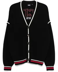 GCDS Cardigan mit Logo Schwarz