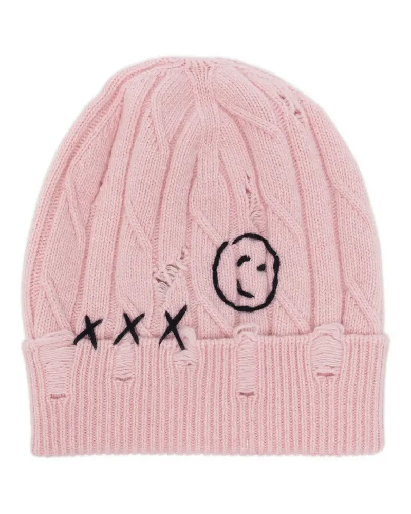 Joshua Sanders Beanie mit Logo-Patch - Rosa Rosa