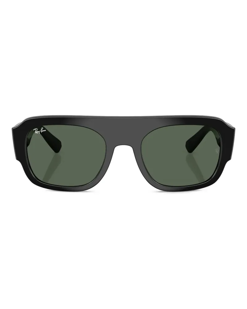 Ray Ban Sonnenbrille mit Shield-Gestell - Schwarz Schwarz
