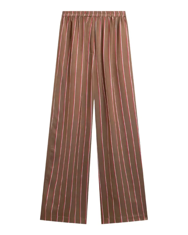 FRANKIE Shop Gestreifte Hose - Braun Braun