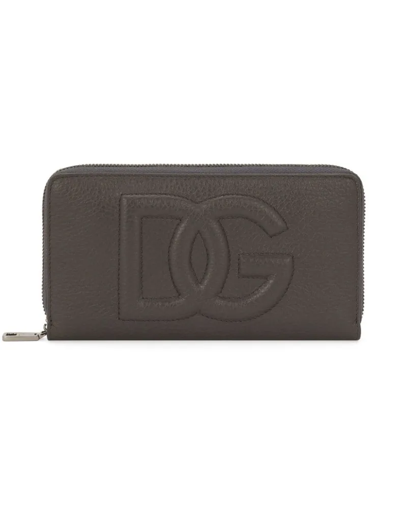 Dolce & Gabbana DG Portemonnaie mit Rundumreißverschluss - Grau Grau