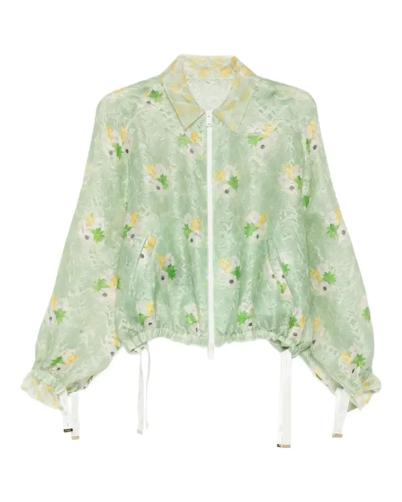 Fendi floral-print bomber jacket - Grün Grün