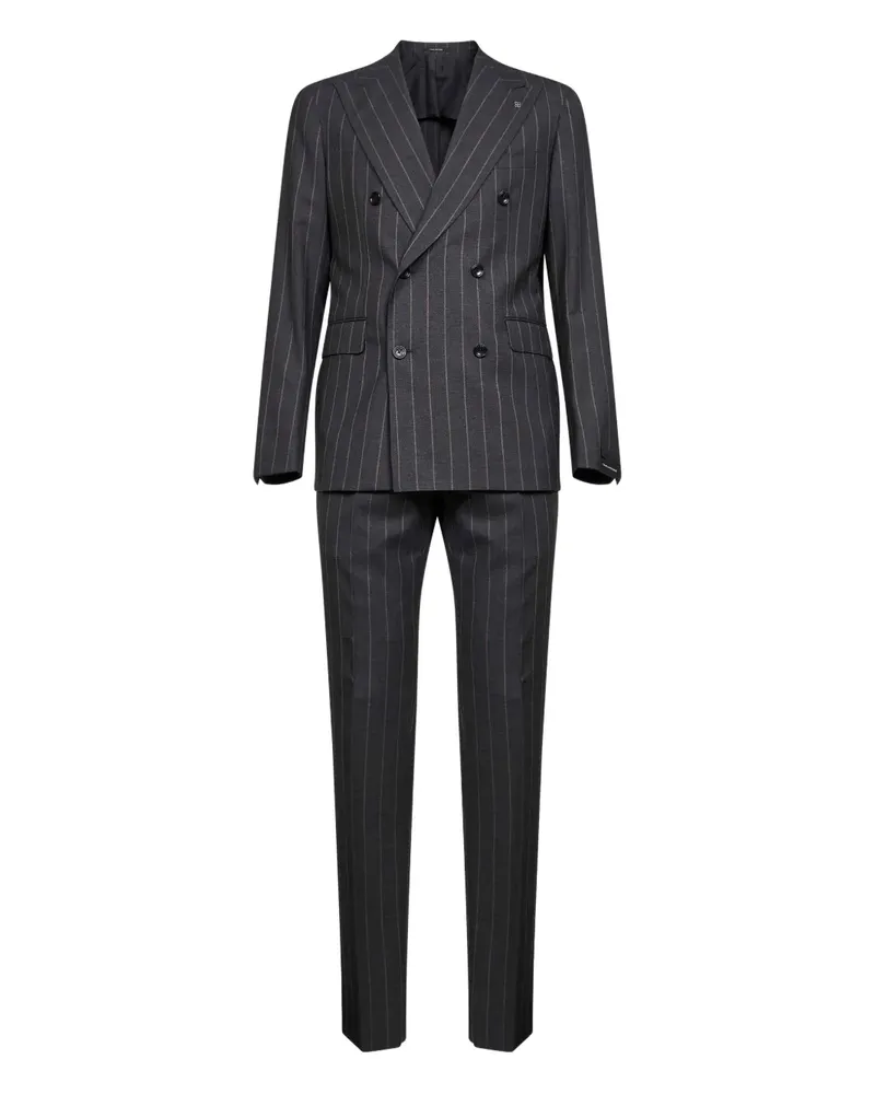 Tagliatore Doppelreihiger Anzug mit Nadelstreifen - Grau Grau