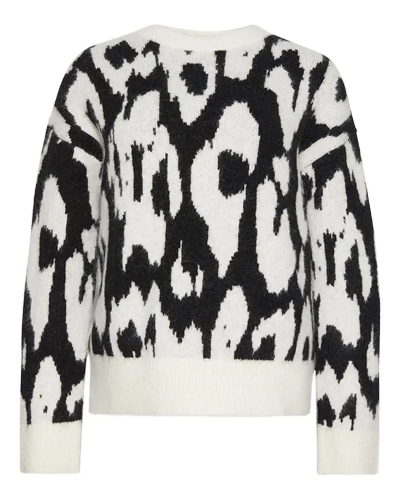 Calvin Klein Gemusterter Pullover - Weiß Weiß