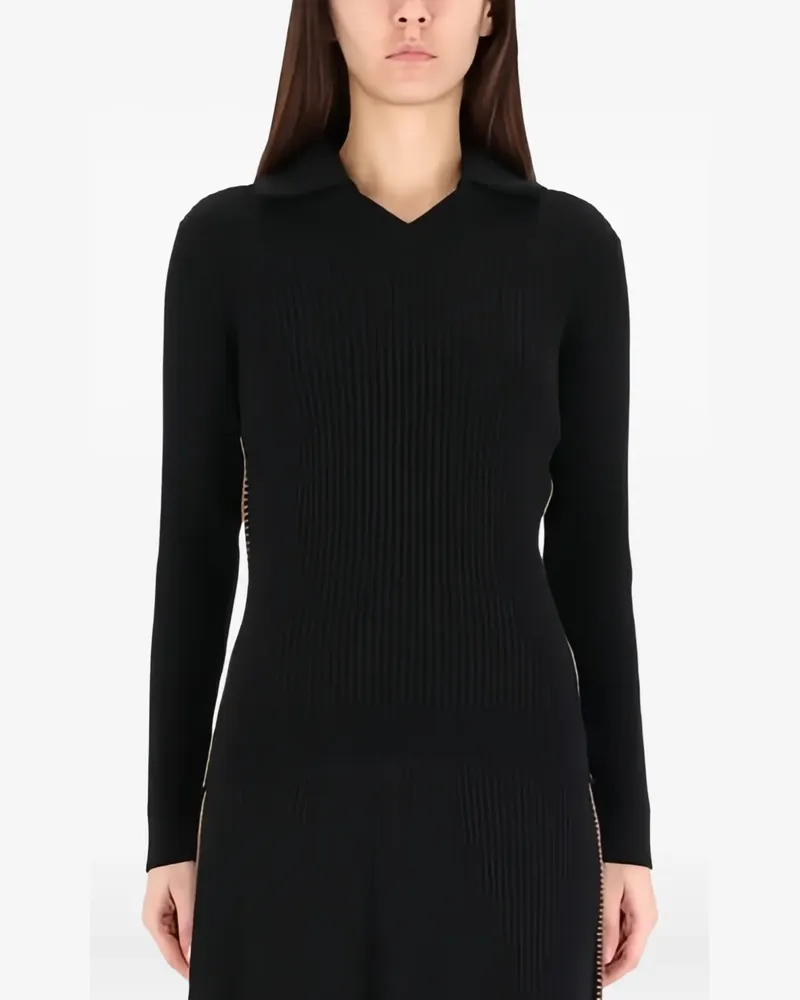 Paul Smith collared-ribbed knitwear - Schwarz Schwarz