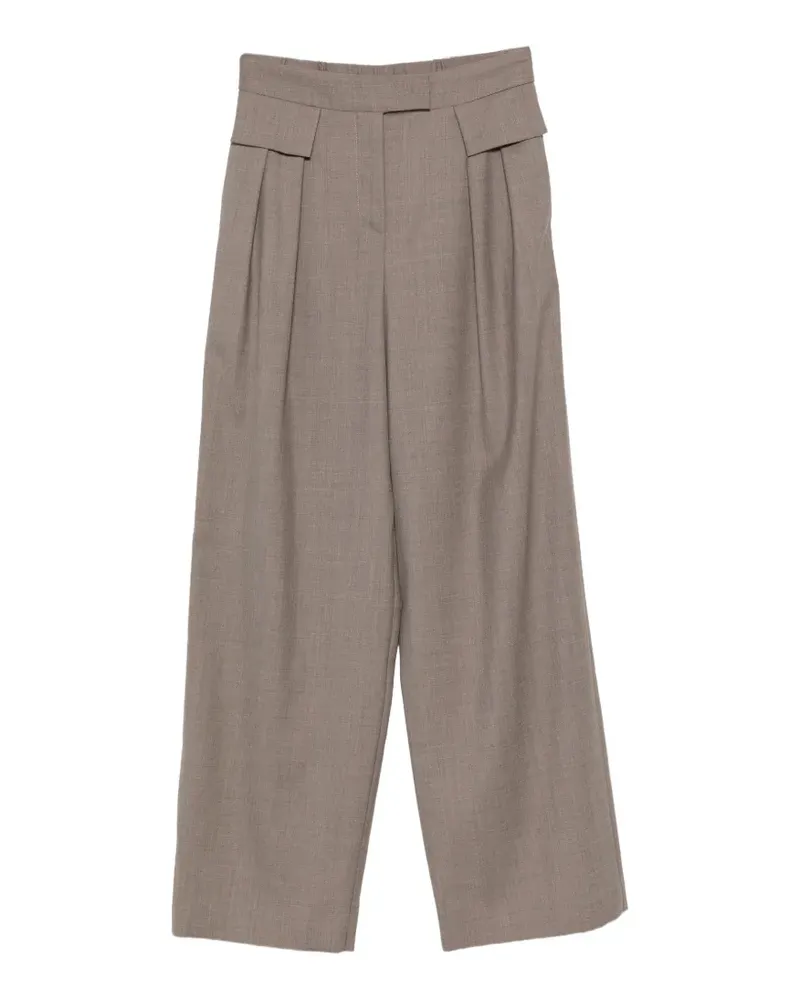 Liviana Conti pleated wide-leg trousers - Braun Braun