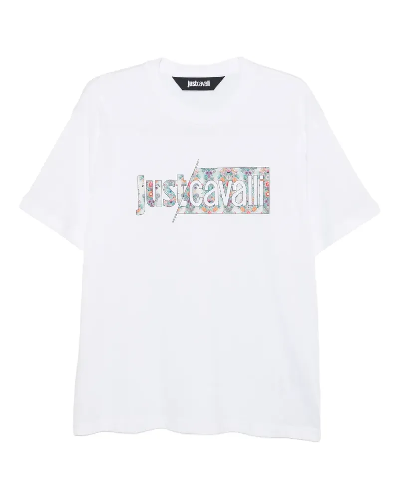 Just Cavalli floral-print T-shirt - Weiß Weiß