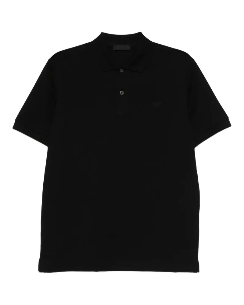 Prada classic-collar polo shirt - Schwarz Schwarz