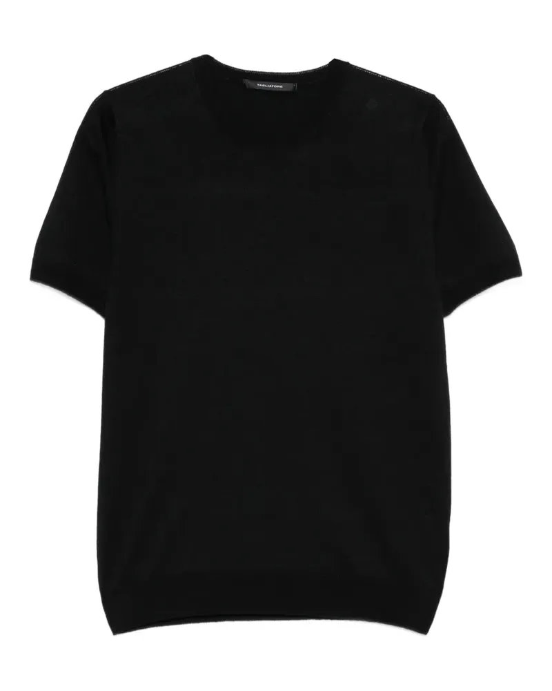Tagliatore Klassisches T-Shirt - Schwarz Schwarz