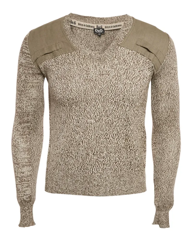 Dolce & Gabbana Pullover mit V-Ausschnitt - Grau Grau