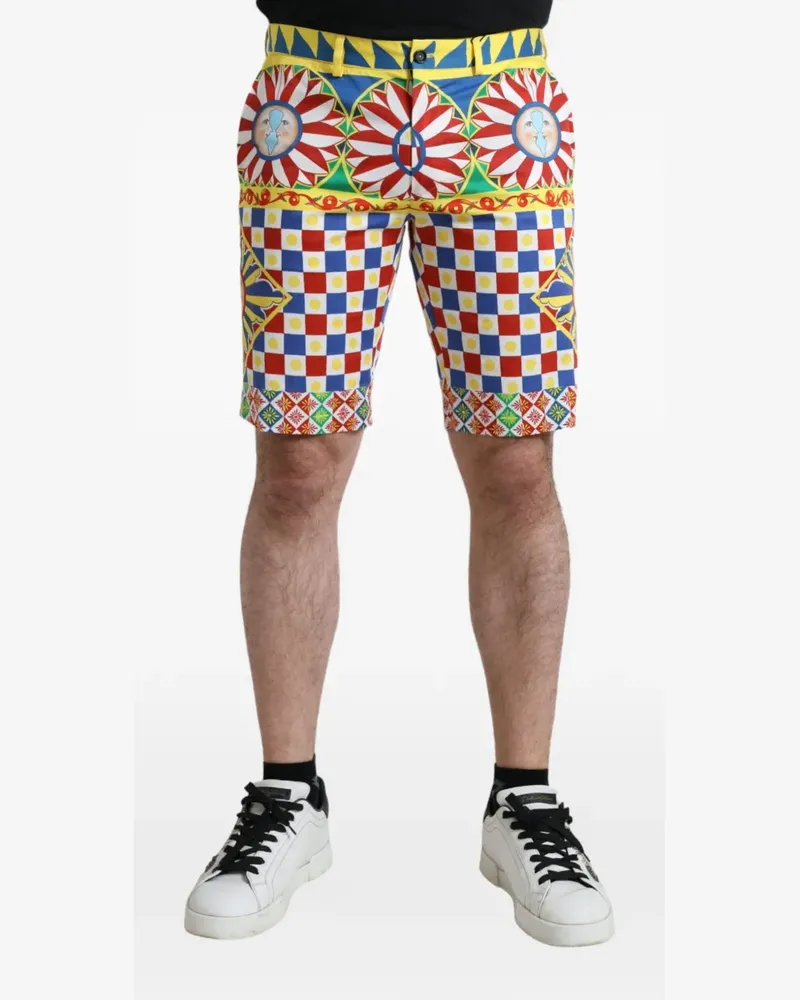 Dolce & Gabbana Badeshorts mit Carretto-Print - Rot Rot