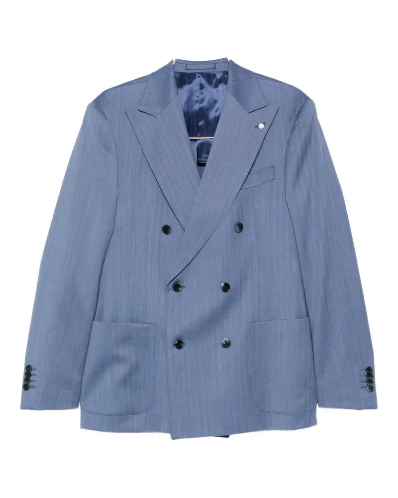 Luigi Bianchi Mantova double-breasted wool suit - Blau Blau