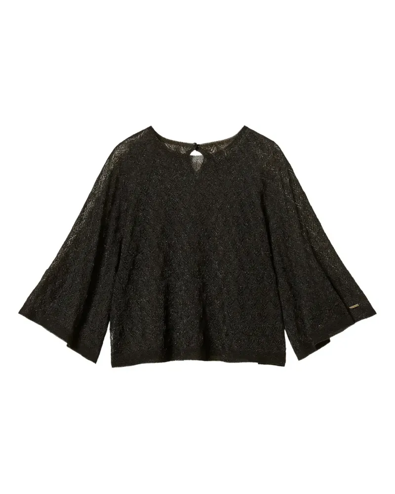 Twin-Set Cropped-Pullover - Schwarz Schwarz