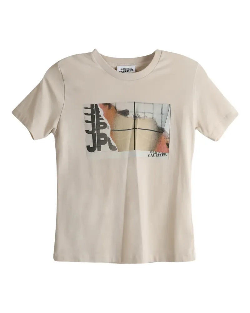 Jean Paul Gaultier logo-print T-shirt - Nude Nude