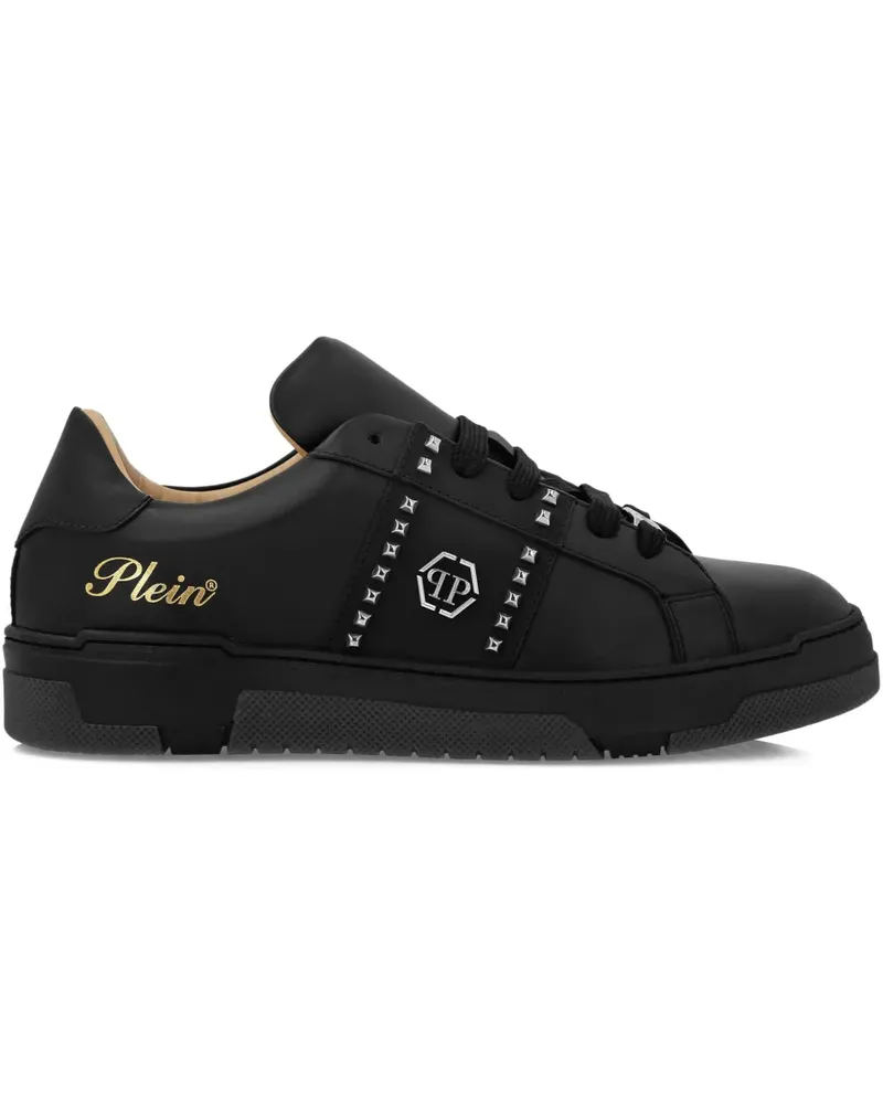 Philipp Plein Sneakers aus Leder - Schwarz Schwarz