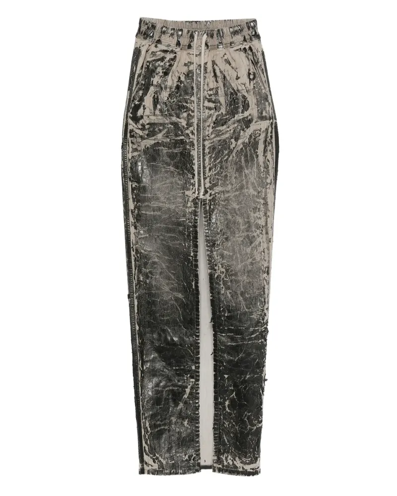 DRKSHDW by Rick Owens Midirock mit Kordelzug - Schwarz Schwarz