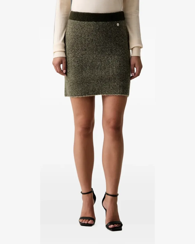 Silvian Heach herringbone-knit mini skirt - Grün Grün