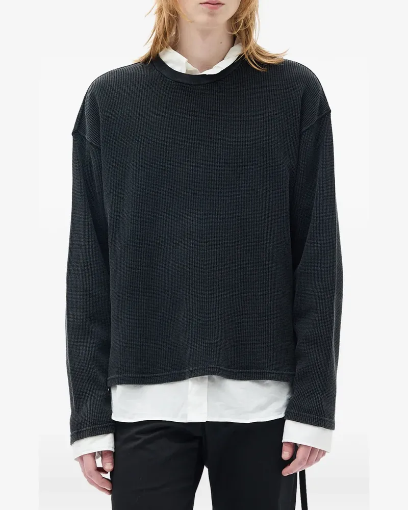 Ann Demeulemeester Emil Langarmshirt - Schwarz Schwarz