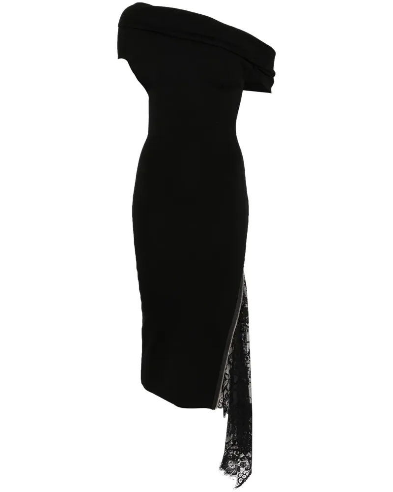 Monse Kleid mit Spitzenborten - Schwarz Schwarz