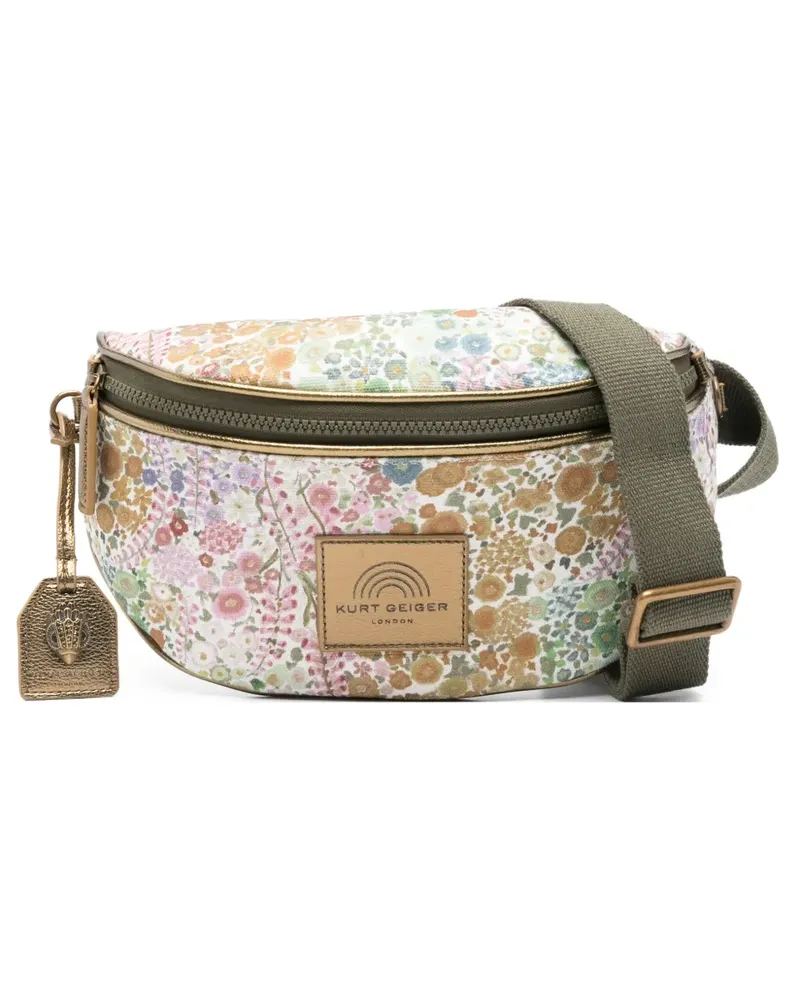 Kurt Geiger Gürteltasche mit Blumen-Print - Grün Grün