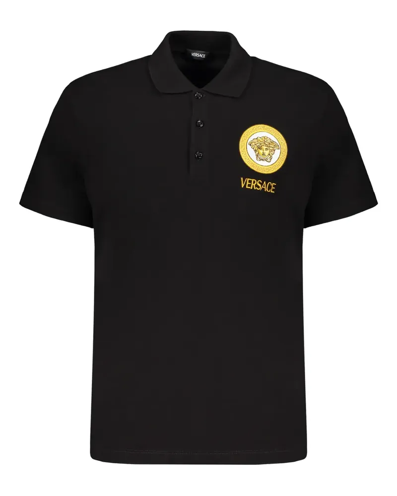 Versace Klassisches Poloshirt - Schwarz Schwarz