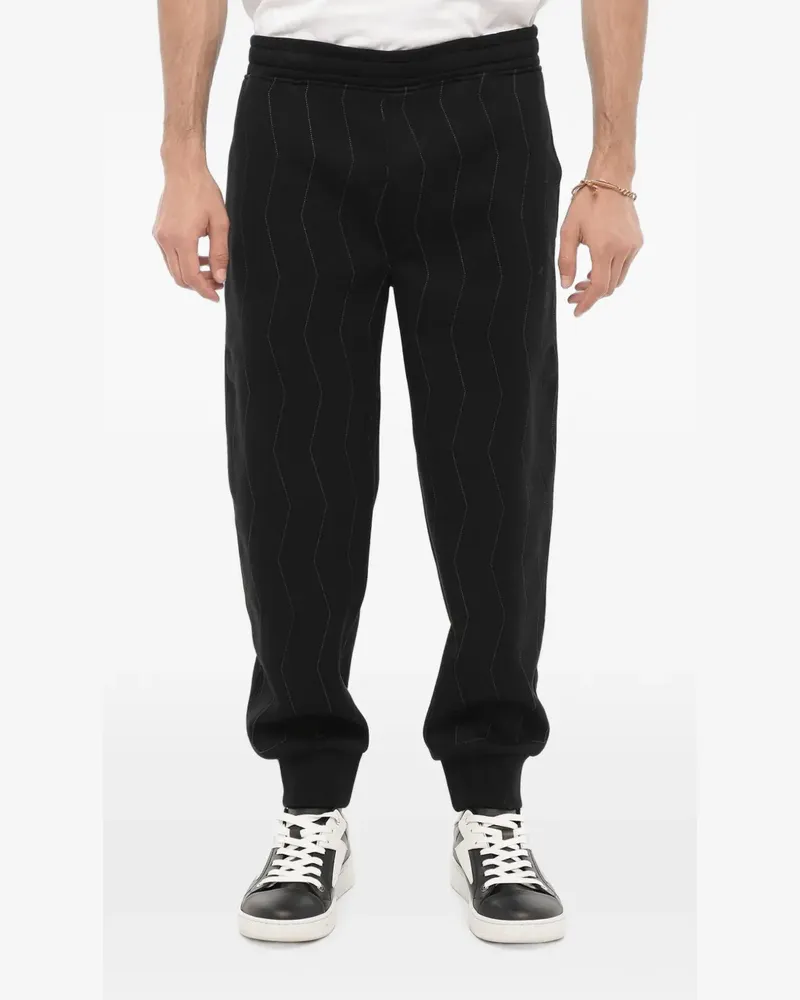 Neil Barrett embroidered loose-fit track pants - Schwarz Schwarz