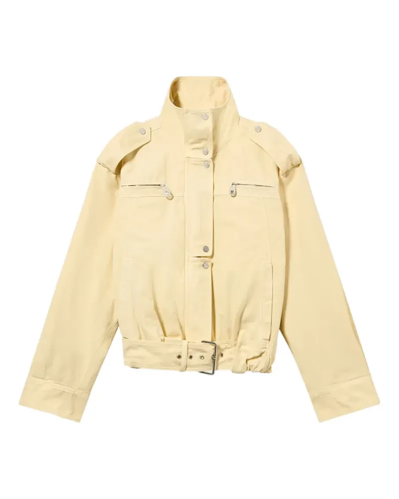 Blumarine belted canvas jacket - Gelb Gelb