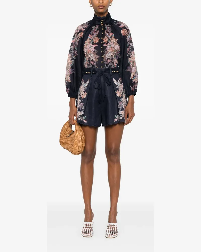 Zimmermann Rhiannon Shorts - Blau Blau
