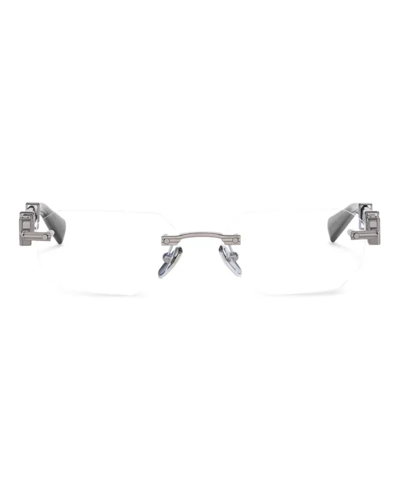 Balmain geometric-frame rimless glasses - Silber Silber