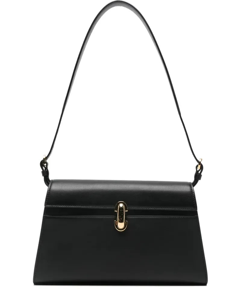 SAVETTE Schultertasche mit Klappe - Schwarz Schwarz