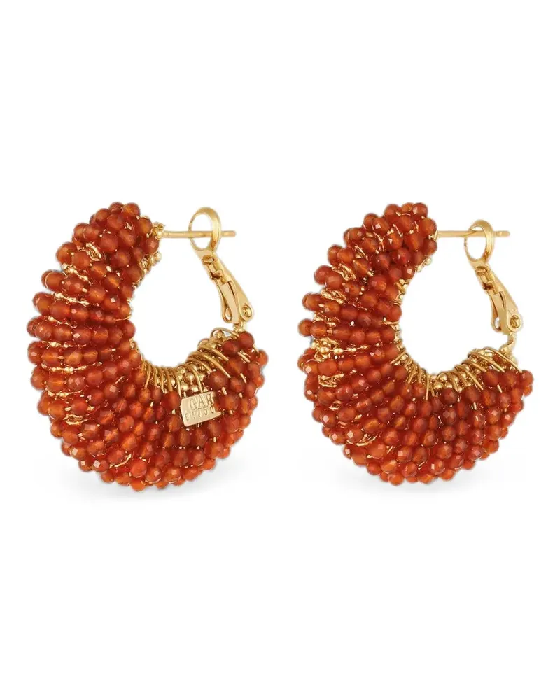 Gas Bijoux Izzia beaded hoop earrings - Gold Gold
