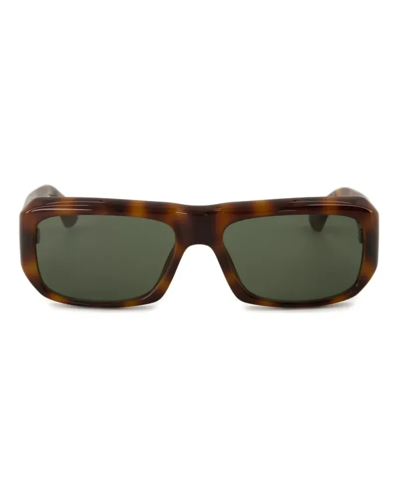 Saint Laurent SL869 rectangle-frame sunglasses - Braun Braun