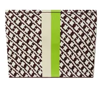 Bandeau-Top aus Jacquard - Braun