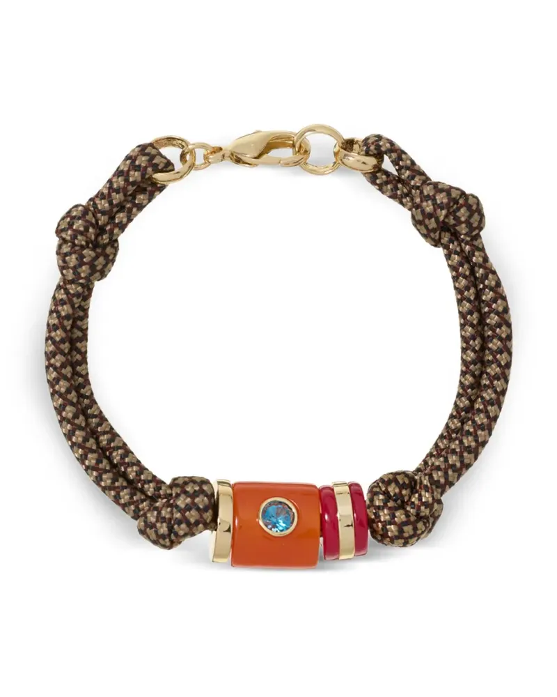Roxanne Assoulin Kordelarmband mit Kristallverzierung - Orange Orange
