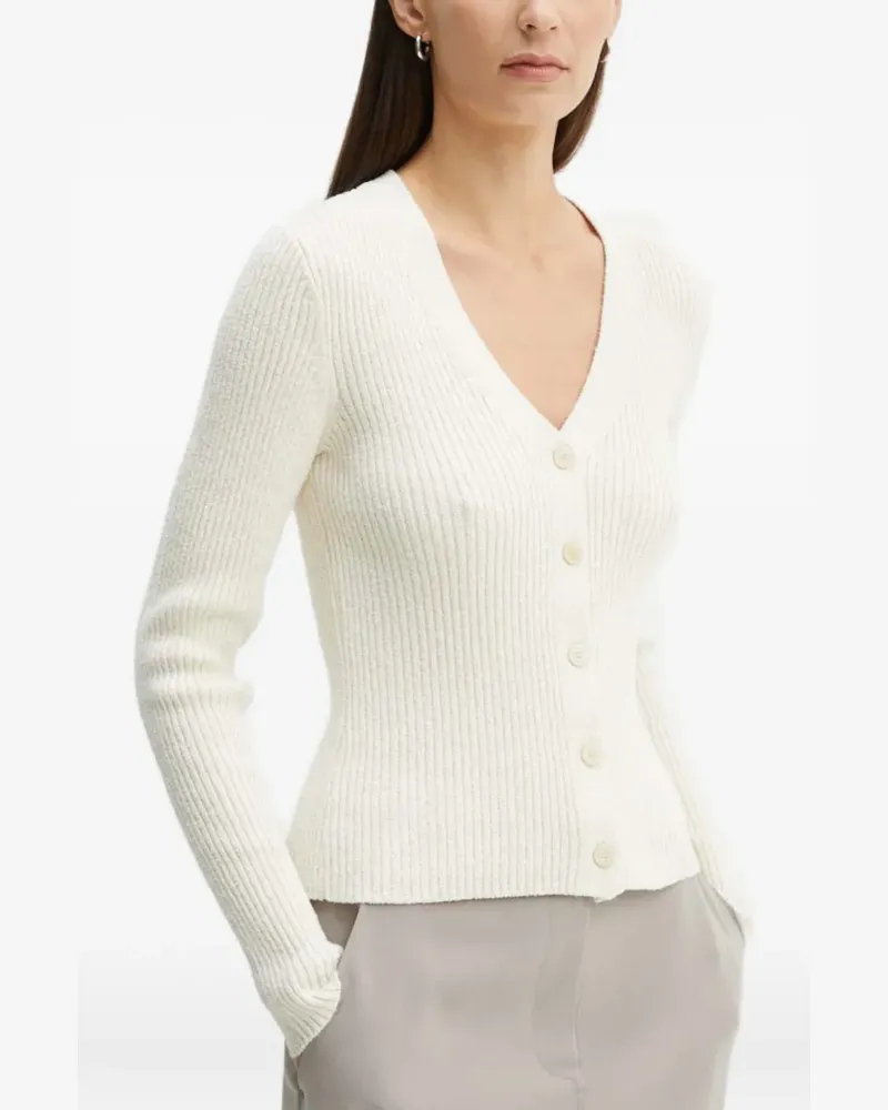 Theory button v-neck cardigan - Nude Nude