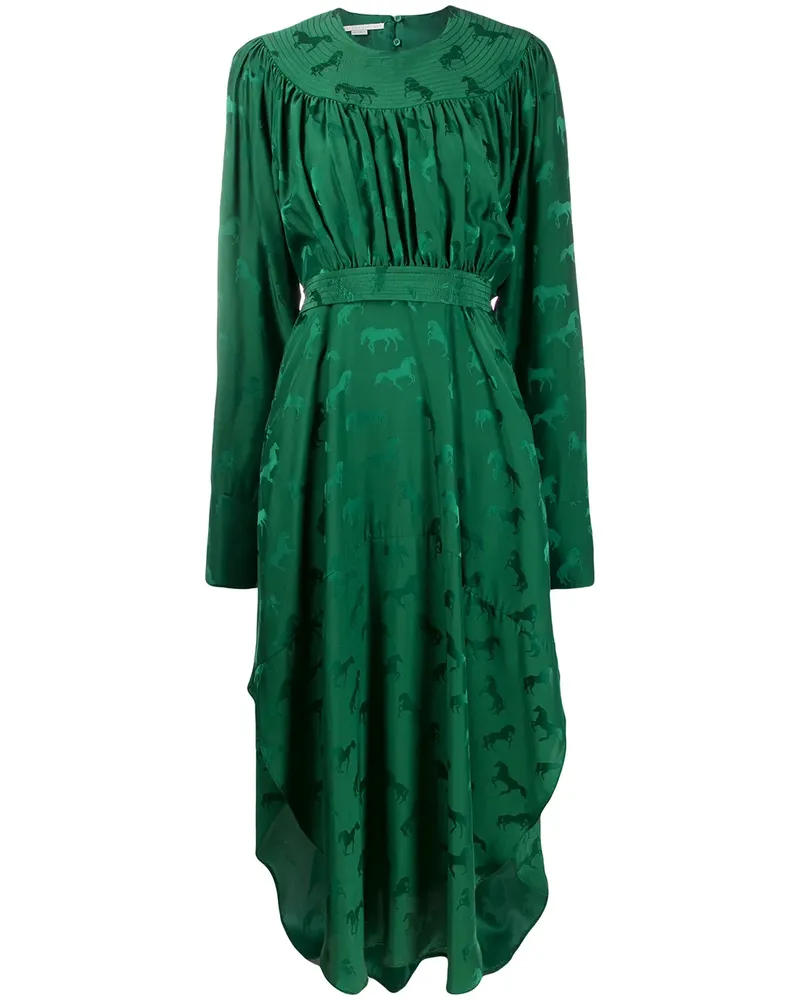 Stella McCartney Jacquard-Midikleid - Grün Grün