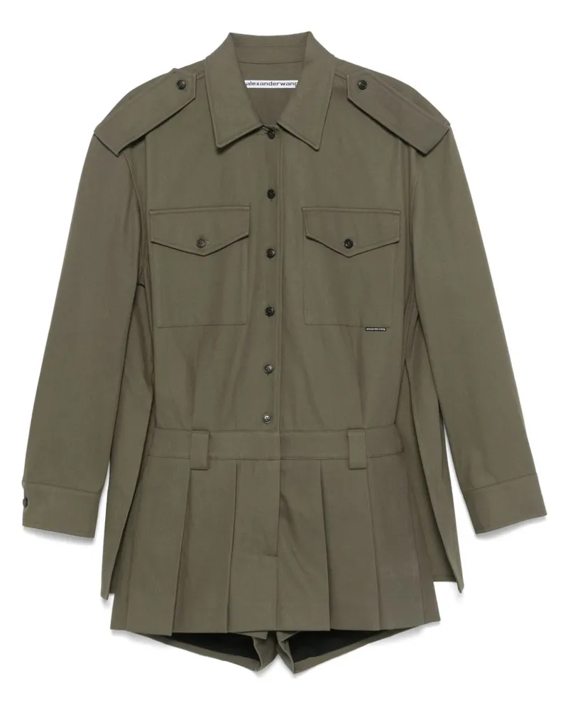 Alexander Wang Playsuit aus Twill - Grün Grün