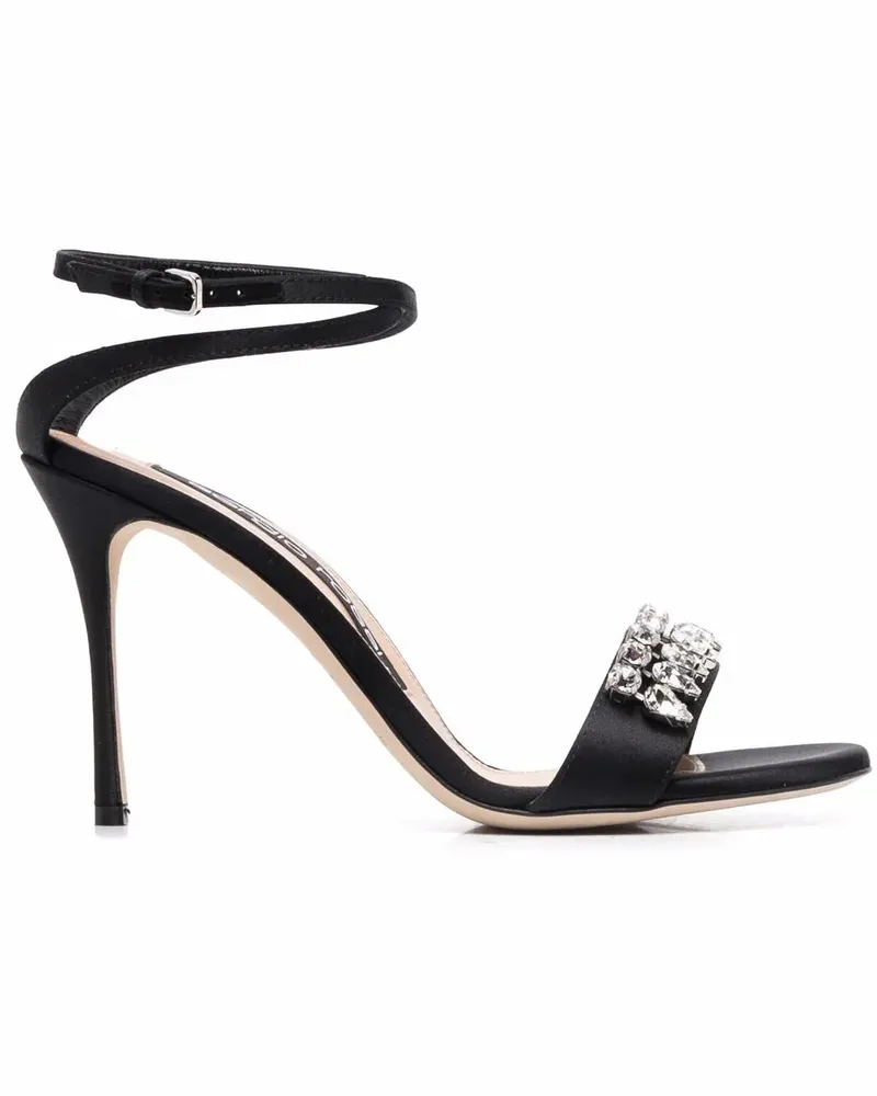 Sergio Rossi Sandalen mit Kristallen - Schwarz Schwarz