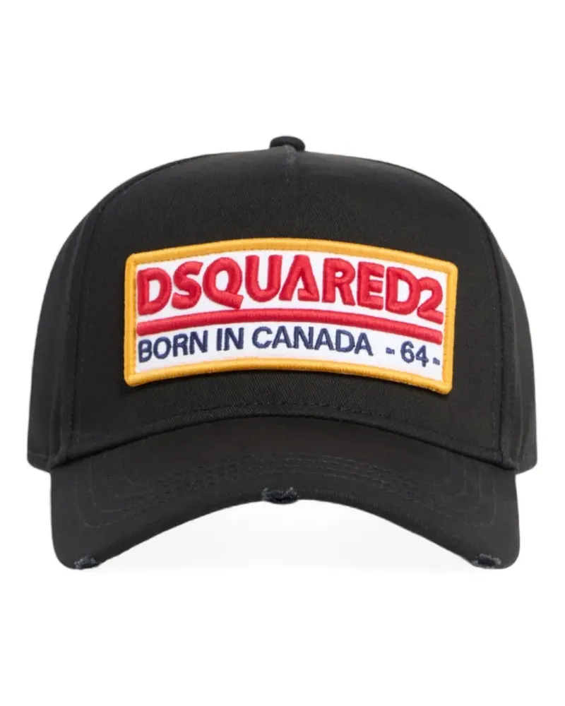 Dsquared2 Baseballkappe mit Logo-Patch - Schwarz Schwarz