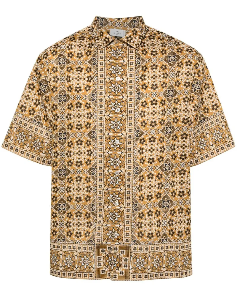 Etro Hemd mit Mosaik-Print - Nude Nude