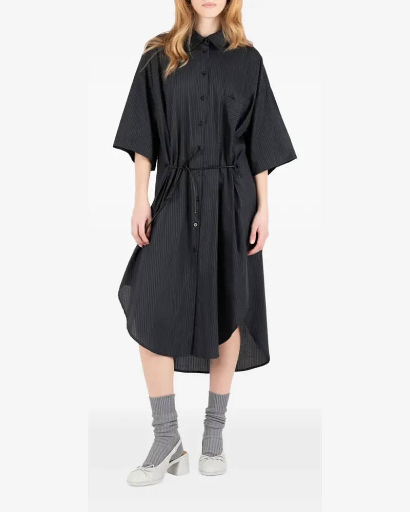 Société Anonyme Midi-Hemdkleid mit Knopfleiste - Schwarz Schwarz