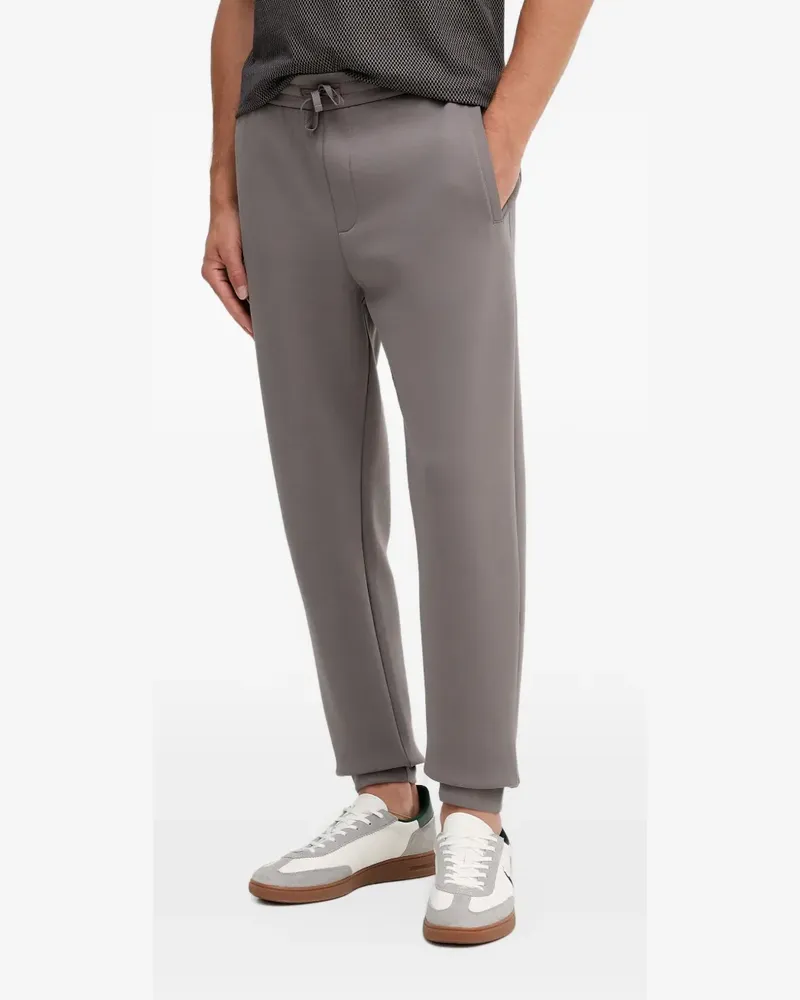 Armani Exchange drawstring logo-plaque track pants - Grau Grau