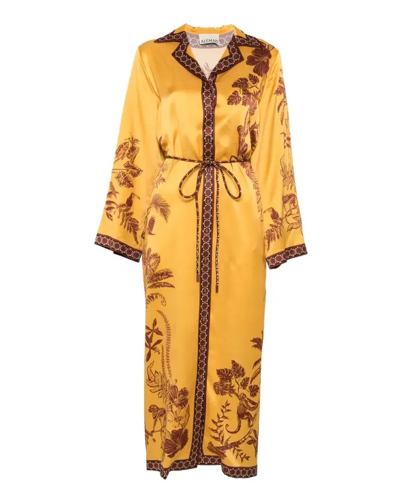 ALEMAIS Kleid mit Blumenprint - Gelb Gelb