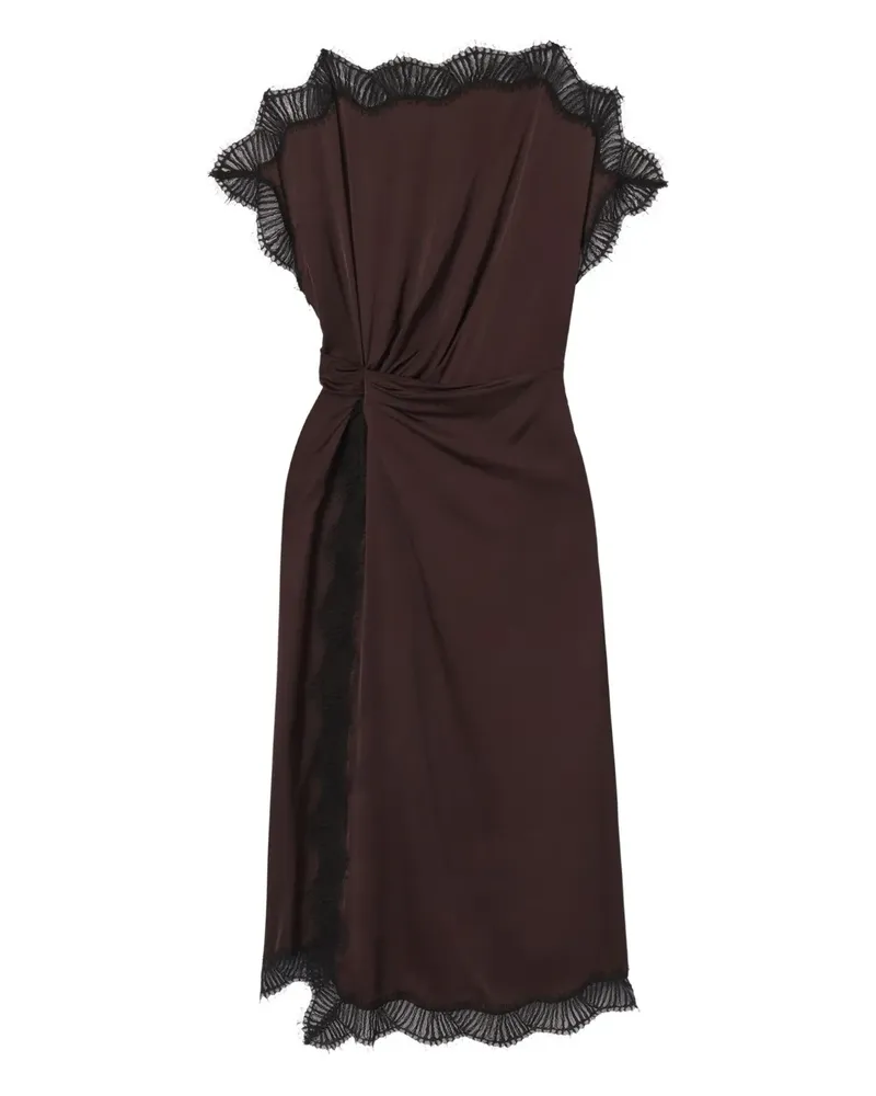 A.L.C. Luna knot-detail midi dress - Braun Braun