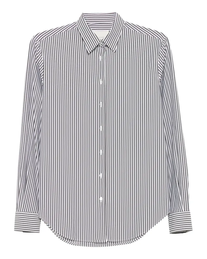 XACUS Marta striped long-sleeve shirt - Weiß Weiß